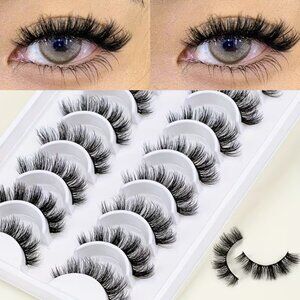 10 Pairs 5D Fluffy Mink Eyelashes 3D Natural False Eyelashes Mink Lashes Soft Ey
